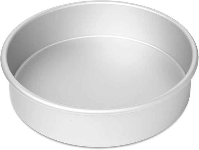 Last Confection 8 x 2 Inch Round Cake Pans, Set of 2 Anodized Aluminum Cake Pans Baking Tins