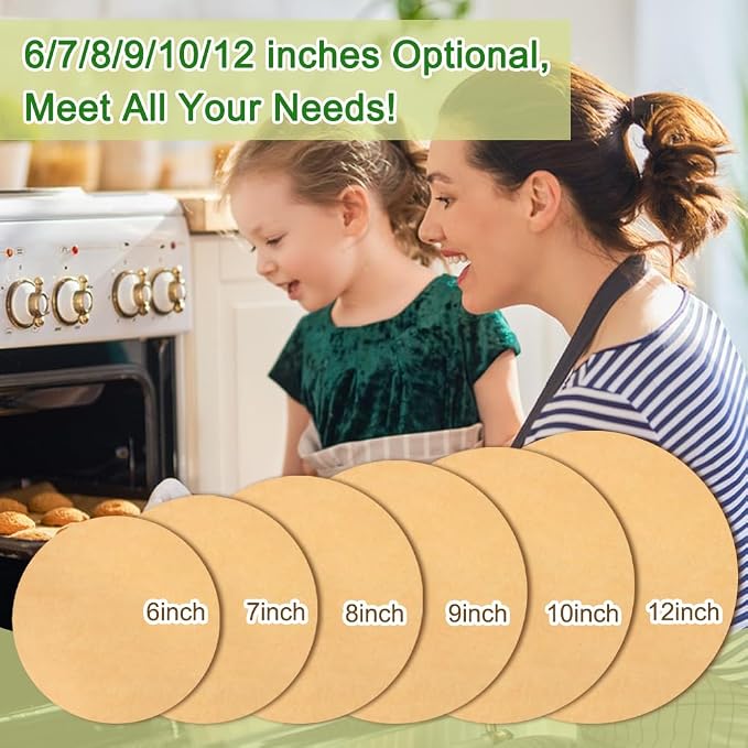 BOYAN 6 Inch Parchment Paper Rounds, Set of 220, Hamburger Patty Paper/Burger Press Paper, Non Stick Small Pre-cut Round Parchment Paper for Cake Pan, Springform Pan, Burger Patty Maker and More
