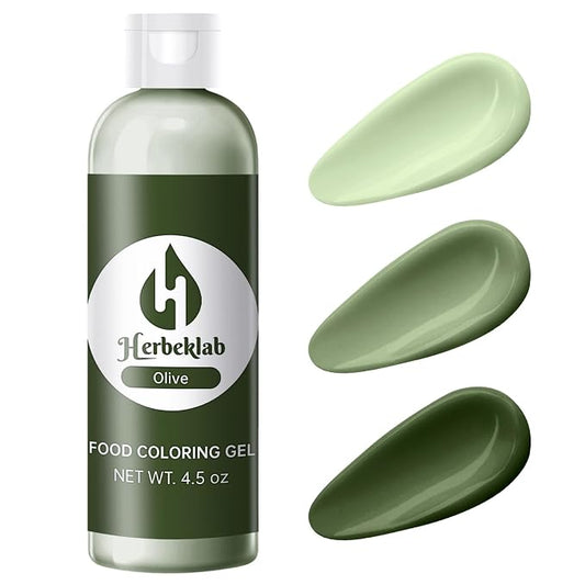 Olive Gel Food Coloring – 4.5 oz Professional Grade Concentrated Food Dye, Gel Based Coloring for Icing, Baking, Cake Decorating & Cookies