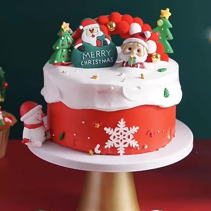 Sentovac Christmas Santa Claus Tree Sprinkle Red Green Mix Sprinkles Edible for Cake Decorating Cookie Cupcake Topper Baking Decorations Halloween Christmas Supplies 3.53 Oz