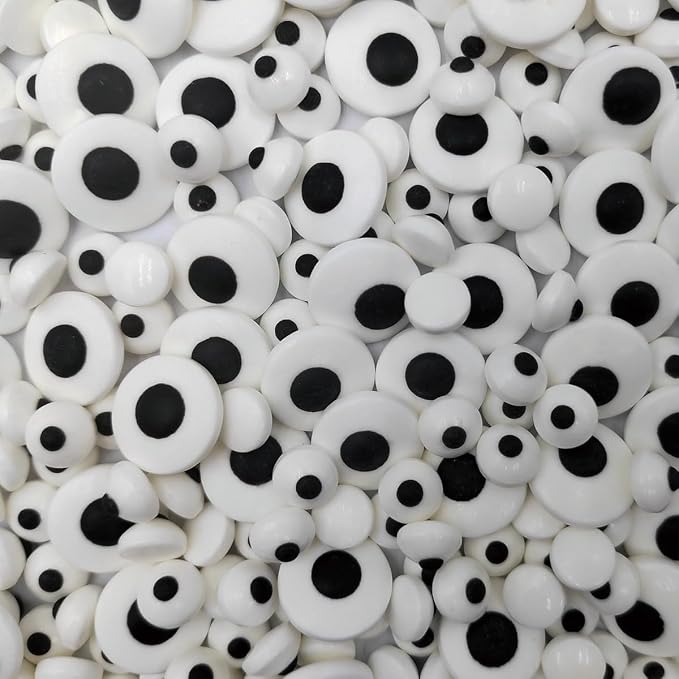 2 Bottles Candy Eyes Eyeballs - Cake Cupcake Toppers - Edible Baking Decorations for Cupcakes, Cakes, Cookies - Halloween, Christmas, Easter, and Edible Art Project Candy 153g/5.4oz(Two Size Mixed)