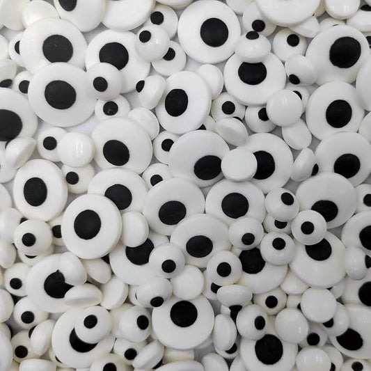 2 Bottles Candy Eyes Eyeballs - Cake Cupcake Toppers - Edible Baking Decorations for Cupcakes, Cakes, Cookies - Halloween, Christmas, Easter, and Edible Art Project Candy 153g/5.4oz(Two Size Mixed)