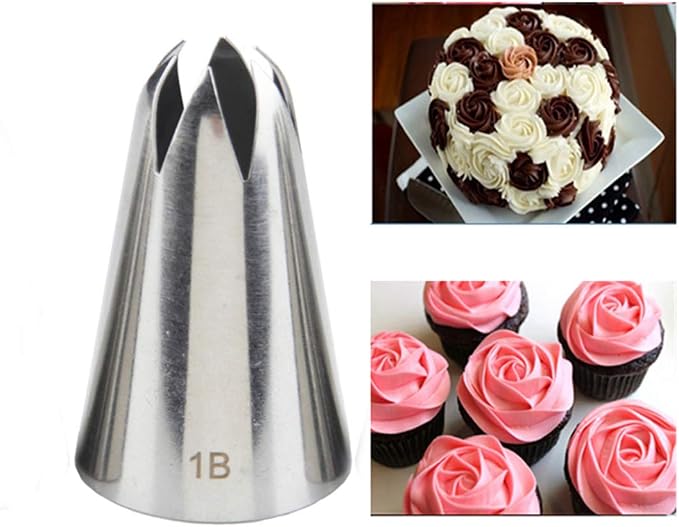 FantasyDay 5 piece Stainless Steel Piping Tips Piping Nozzles Cake Decorating Supplies Cookies Cupcake Icing Decorating Supplies Decorating Kits Frosting Icing Tips Baking Set Tools