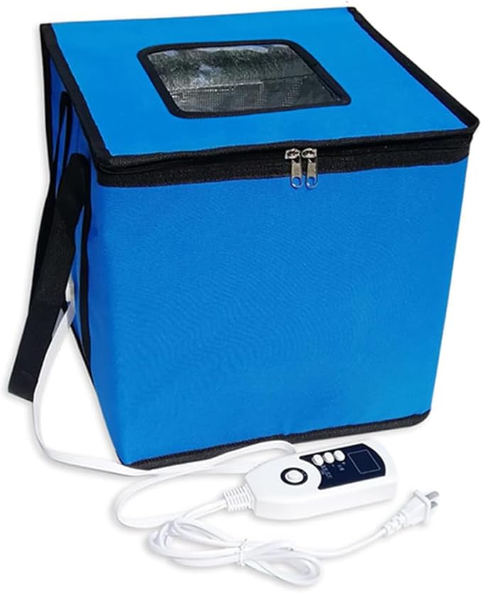 Portable Dough Proofer Box with Heater and Temp Control for Bread, Yogurt, and Soap Making - Includes Folding Fermentation Bag, Reusable