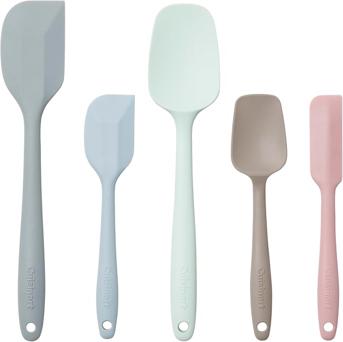 Cuisinart High Heat Resistant Spatulas, Set of 5, Multicolor, CTG-00-5SP