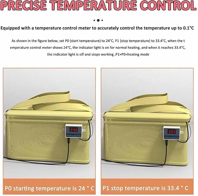 Dough Proofer with Heater, Fold Dough Proofing Box, -50~110°C Accurate Temperature Control, Reusable Sourdough Bread Making Tools Kit, for Making Bread, Yogurt, Natto, Fermentation