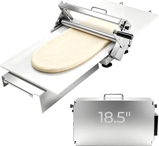 Folding Dough Sheeter Machine, Manual Stainless Steel Dough Roller Machine, 40.5"X22.8" New Pastry Roller for Commercial Home Bakery, Puff Pastry & Pizza