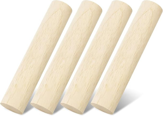 6 Inch Small Wooden Rolling Pin, 4 PCS Dumpling Dough Roller Wooden Mini Rolling Pins, Wooden Rolling Pin Set for Fondant, Pasta, Bread, Pastry, Cookies, Pizza, Pie Kitchen Utensil Tool