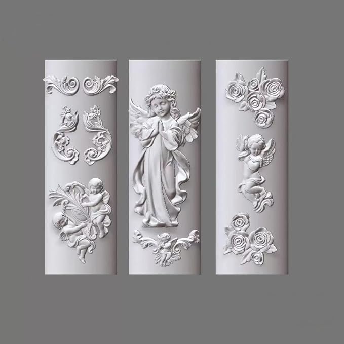 3Pcs Flower Nail Art Silicone Molds, 3D Floral Charms Kit, Daisy Sunflower Tulip for UV Gel Acrylic DIY Craft Supplies