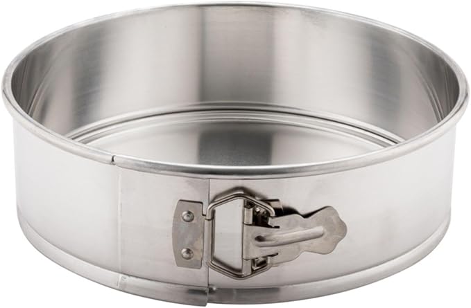 Restaurantware Met Lux 9 Inch Round Cake Pan 1 Springform Springform Pan - Removable Bottom Release Latch Silver Aluminum Cheesecake Pan For Baking Desserts