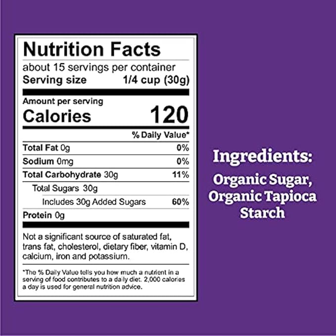 Wholesome Sweeteners 16-Ounce Organic Powdered Confectioners Sugar, Fair Trade, Non GMO, Gluten Free & Vegan, 1 Pack