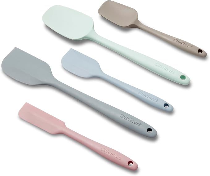 Cuisinart High Heat Resistant Spatulas, Set of 5, Multicolor, CTG-00-5SP