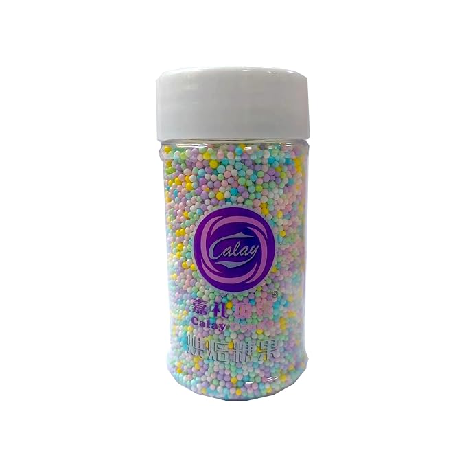 Sentovac Pastel Nonpareils Sprinkles Easter Edible Spring Sprinkle 2mm Mini Pearls Cake Decorating Sugar Candy Cookie Cake Cupcake Topper Ice Cream Baking Decorations Valentines Wedding Easter Supplies