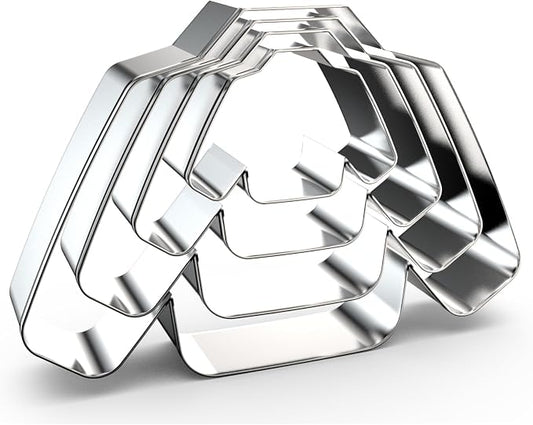 Ugly Sweater Cookie Cutter Set - 5 inch, 4 inch, 3 inch, 2 inch - 4 Piece - Winter Holiday Christmas Cookie Cutter Set - Stainelss Steel