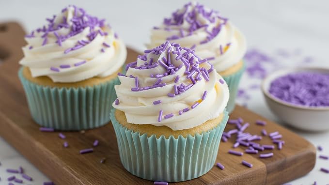NCS Pearlized Purple Jimmies Edible Sprinkles – Cupcake, Cake & Cookie Decorations, 7 oz