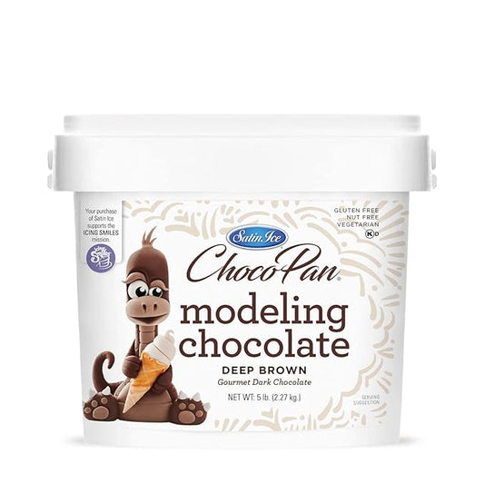 Satin Ice ChocoPan Deep Brown Modeling Chocolate (5 Pounds) For Cake Decorating