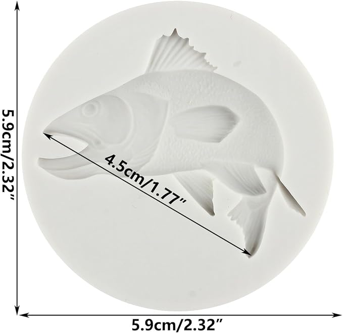 Fish Silicone Molds Tuna Fish Fondant Chocolate Candy Mold For Cake Decoration Cupcake Topper Chocolate Candy Gum Paste Polymer Clay