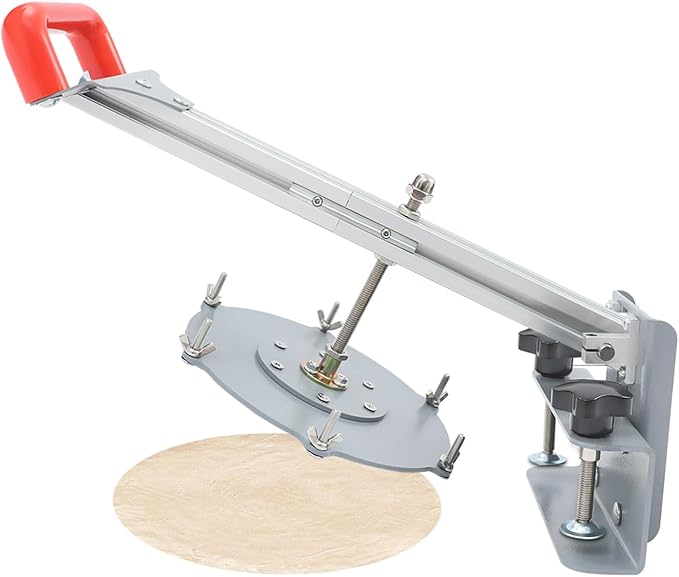 Manual Pizza Dough Press Machine 8.66in Stainless Steel Pizza Press, Pastry Sheeter with Adjustable Thickness 0.12-0.98in for Home and Commercial Pizza, Pie, Soft Roll Making