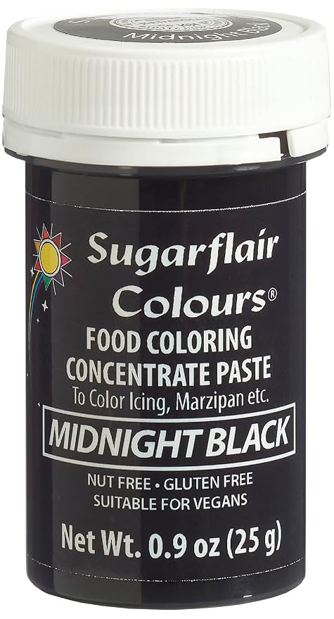 Sugarflair Food Coloring Concentrate Paste, 25 Grams Midnight Black