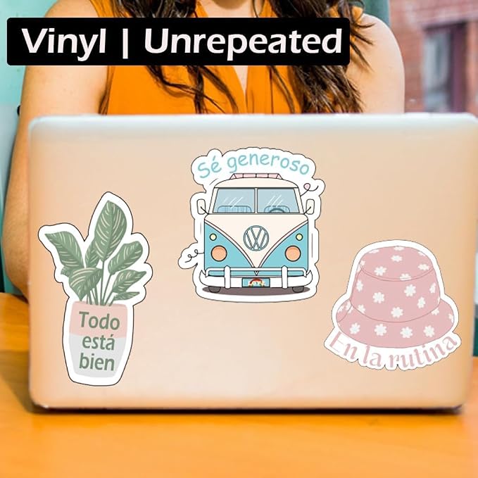 Spanish Motivational Stickers | Spanish Boho Quotes for Scrapbook,Water Bottles,Laptop,Planners & Journals | Positive Gifts for Teen,Adult,Teacher