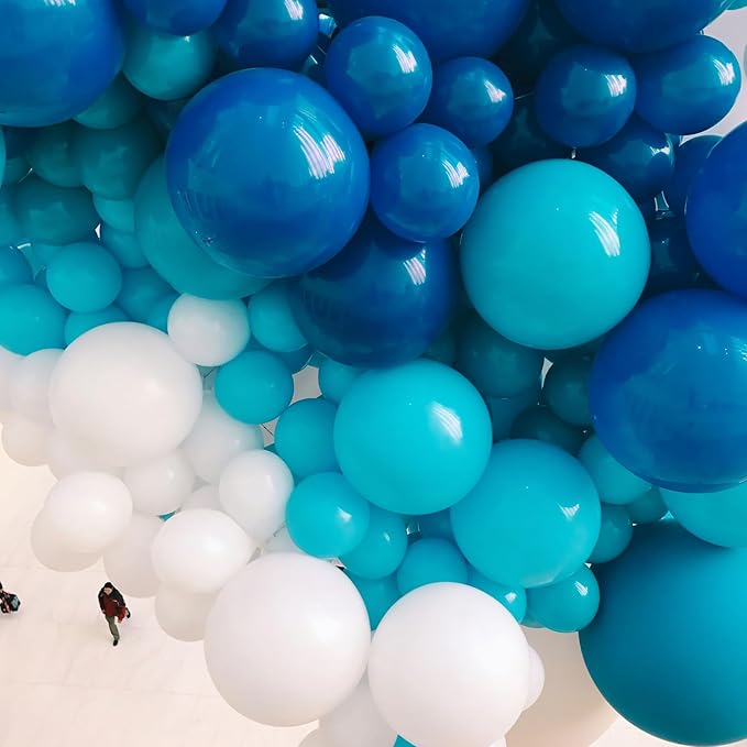PartyWoo Royal Blue Balloons, 100 pcs Dark Blue Different Sizes Pack of 36 Inch 18 Inch 12 Inch 10 Inch 5 Inch Blue for Balloon Garland or Balloon Arch as Party Decorations, Blue-Y5