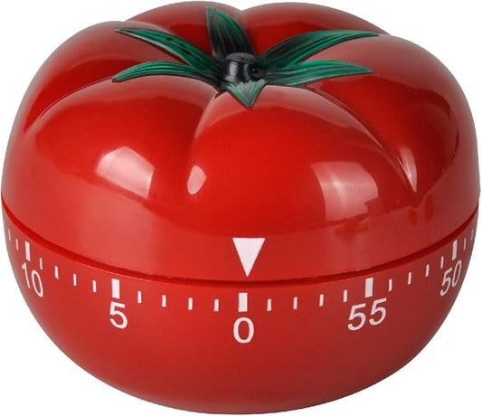 Jayron JR-WG017 Kitchen Cooking Timer Tomato Cartoon Mechanical Countdown Hour Meter for Cooking Homework Baking Learning Body-Building
