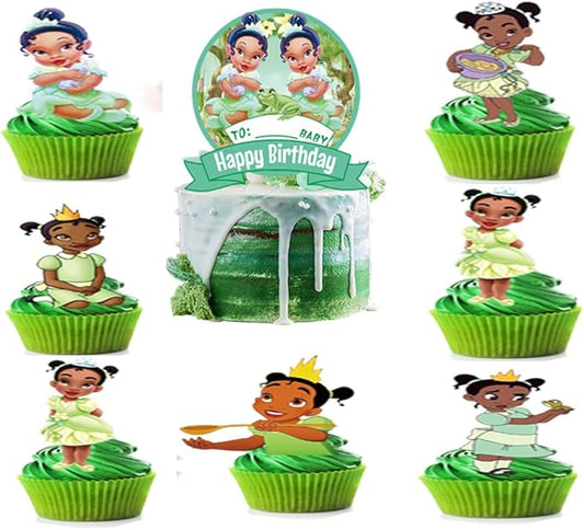 25PCS Cake Toppers Cupcake Toppers Cake Decorations Birthday Party Supplies Decorations (Style 6)