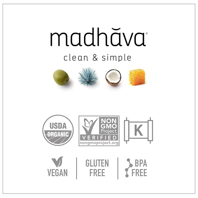 MADHAVA Organic Coconut Sugar (1LB, Pack of 6), Natural Sweetener, White Sugar Alternative for Baking and Cooking, Clean Coffee & Tea Sweetener, Vegan, Organic and Non-GMO
