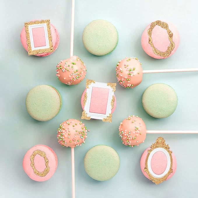 Sakolla Photo Frame Silicone Mold - 3 Pack Picture Fondant Candy Chocolate Molds Cake Decorating, Sugar, Gum Paste, Chocolate, Cookies, Resin, Polymer Clay - Pink
