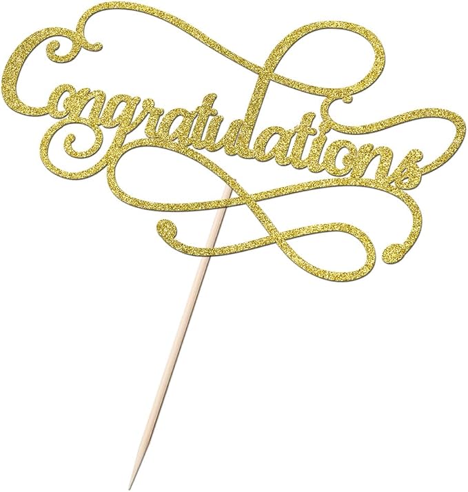 Congratulations Cake Topper,Congratulations 2026 Graduation Cake Topper,Graduation, Wedding, Retirement, Birthday, Anniversary, Celebration Party Decorations Supplies