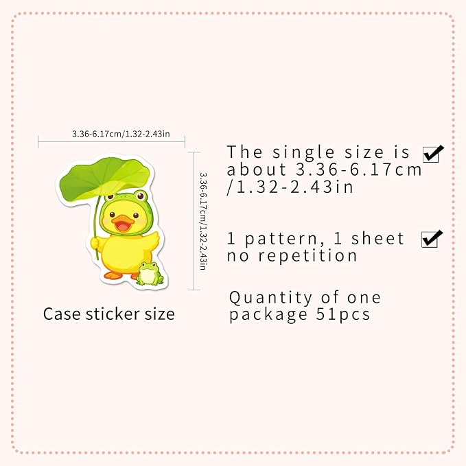 Yellow Duck Stickers,51pcs Cute Waterproof Funny Cartoon Duck Decals for Water Bottle Laptop Scrapbook Luggage Funny Aesthetic Duck Stickers Home Decortions Supplies