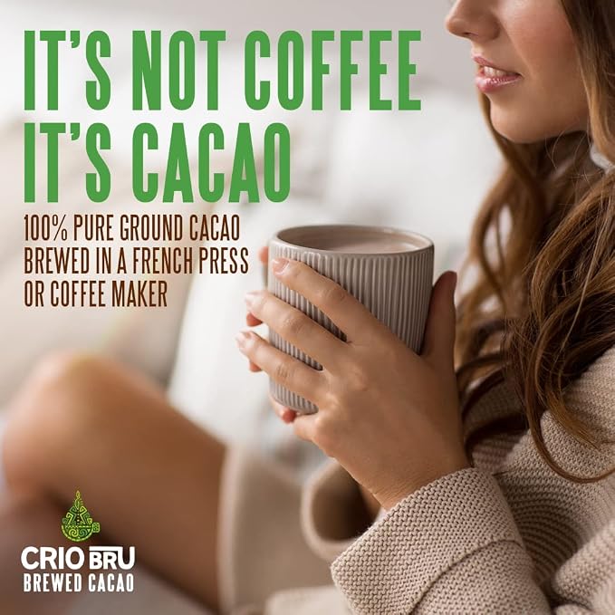 Crio Bru Brewed Cacao Double Chocolate Light Roast Coffee Alternative 24oz