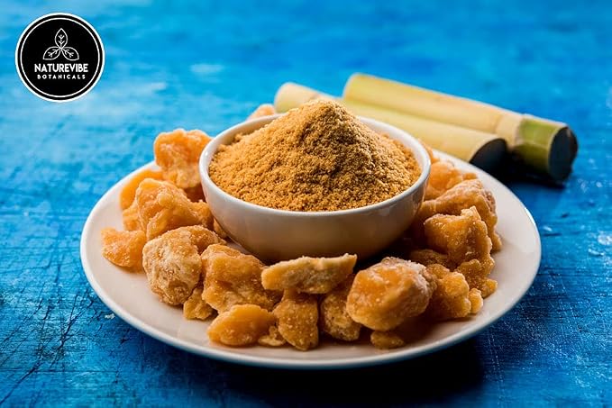 Naturevibe Botanicals Jaggery Powder 5lb | Pure & Natural Unrefined Sweetener | Gluten Free Sugar Substitute | No Anti-Caking Agent | Perfect for Tea Coffee Baking - 80 Ounces