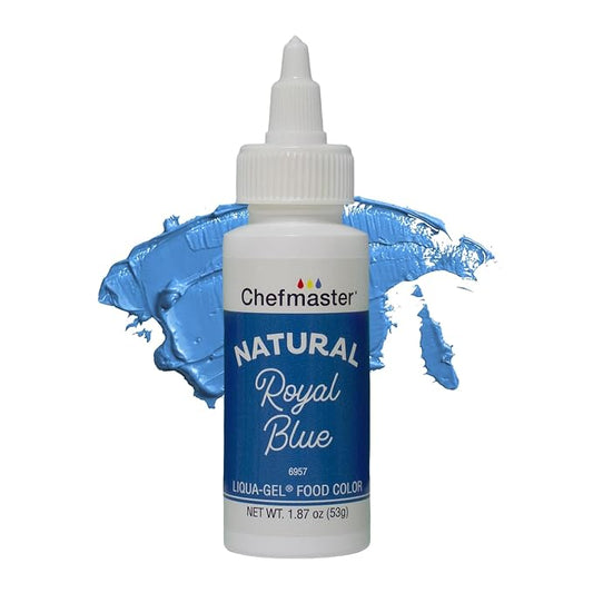 Plant‑Based Natural Liqua-Gel Food Coloring by Chefmaster, No Artificial Dyes, Gel Color for Icing, Frosting, Fondant, & Decorating, Quality Crafted in California USA (Royal Blue)