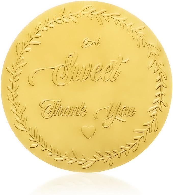 120 PCS A Sweet Thank You Gold Embossed Stickers – 2 Inch Round Foil Labels for Gifts Packaging, Wedding Favors, Candy Bags, Party Supplies, Small Business Packaging Seals