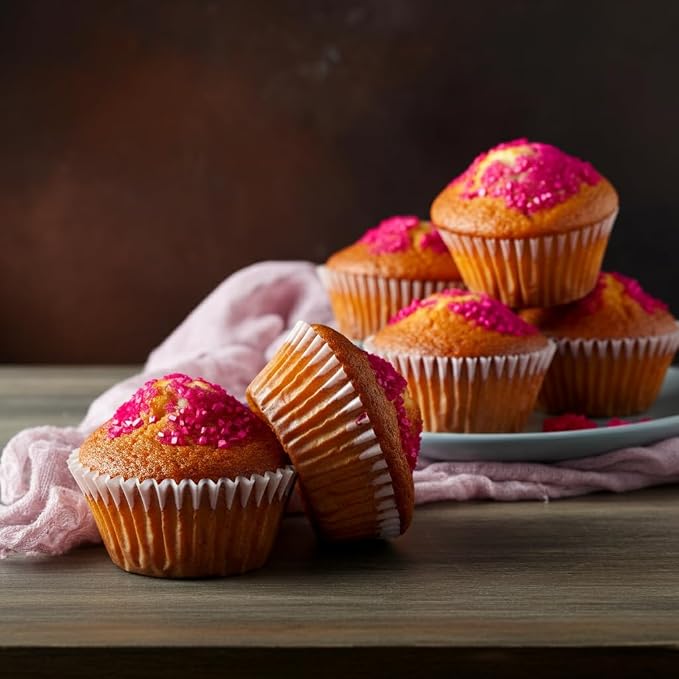 Bakerpan Fuchsia Sugar Sprinkles for Baking - 7 oz Coarse Sparkling Decorating Sugar Crystals for Baking Topping, Cookies & Cupcakes | Kosher, Gluten-Free, Made in USA