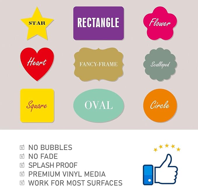 Custom Stickers for Weddings, Birthdays & Businesses - Personalized Labels with Your Logo - Waterproof, Fade and Heat Resistant - Pack of 100-1000 (Custom Text, 1 Inch)