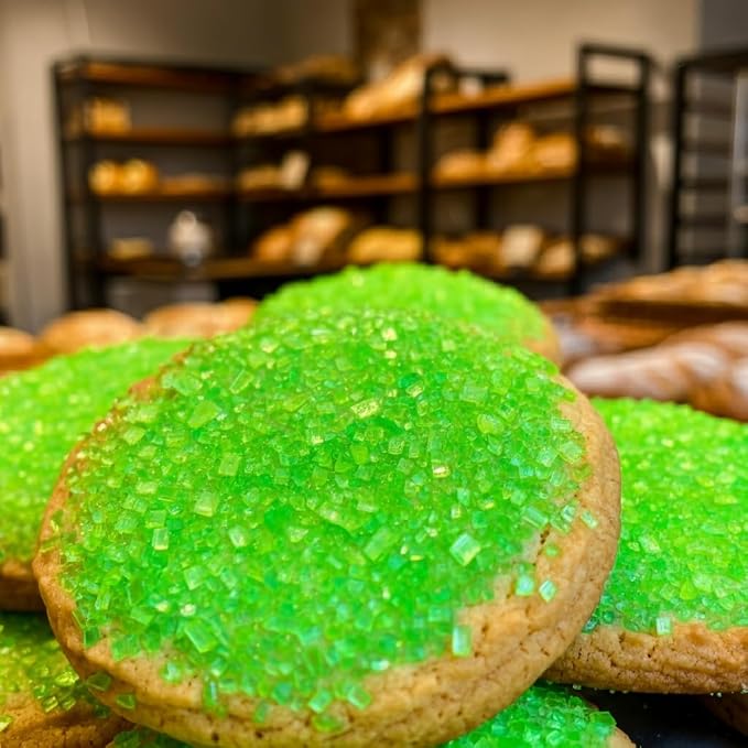 Bakerpan Lime Green Sugar Sprinkles for Baking - 7 oz Coarse Sparkling Decorating Sugar Crystals for Baking Topping, Cookies & Cupcakes | Kosher, Gluten-Free, Made in USA