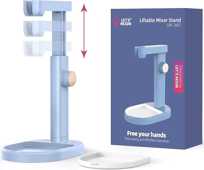 LET'S RESIN Liftable Mixer Stand, 0-2.95in Height Adjustable, Free Your Hands Mixer Stand, Resin Molds, DIY Crafts