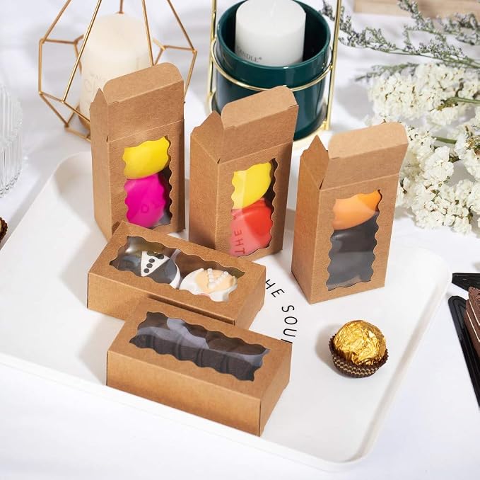 12PCS 4.17 x 2.16 x 1.37 Inches Premium Macaron Boxes for 2, Macaron Containers, Macaron Packaging for Wedding, Party, Thank You Favors and Baby Shower, Small Bakery Boxes for Mini Pastry