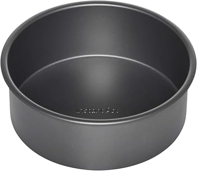Instant Pot Official Round Cake Pan, 7.7-Inch, Gray - Nonstick, Heavy-Duty, Oven Safe, Ideal for Baking, Cooking, Storing - Compatible with 6-Quart & 8-Quart Cookers, Vortex Air Fryer, Duo Crisp