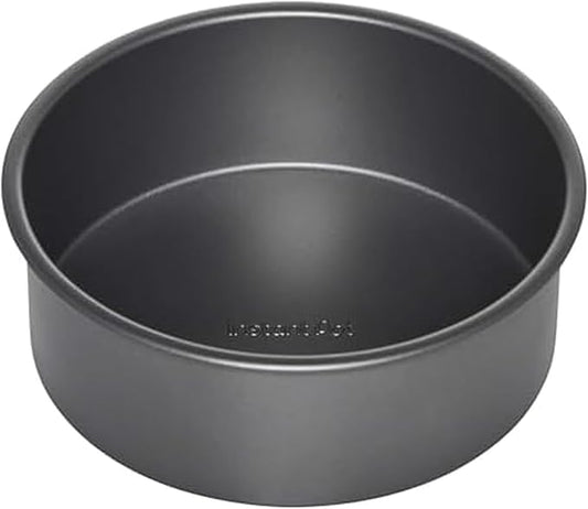 Instant Pot Official Round Cake Pan, 7.7-Inch, Gray - Nonstick, Heavy-Duty, Oven Safe, Ideal for Baking, Cooking, Storing - Compatible with 6-Quart & 8-Quart Cookers, Vortex Air Fryer, Duo Crisp