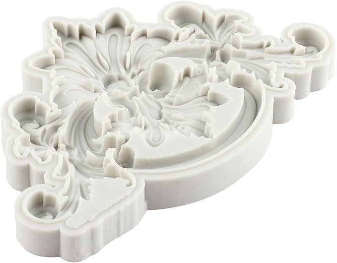 Baroque Fondant Mold Curlicues Scroll Lace Silicone Molds Filigree Mold For 3D Sculpted Cake Decorating Cupcake Topper Candy Chocolate Gum Paste Polymer Clay