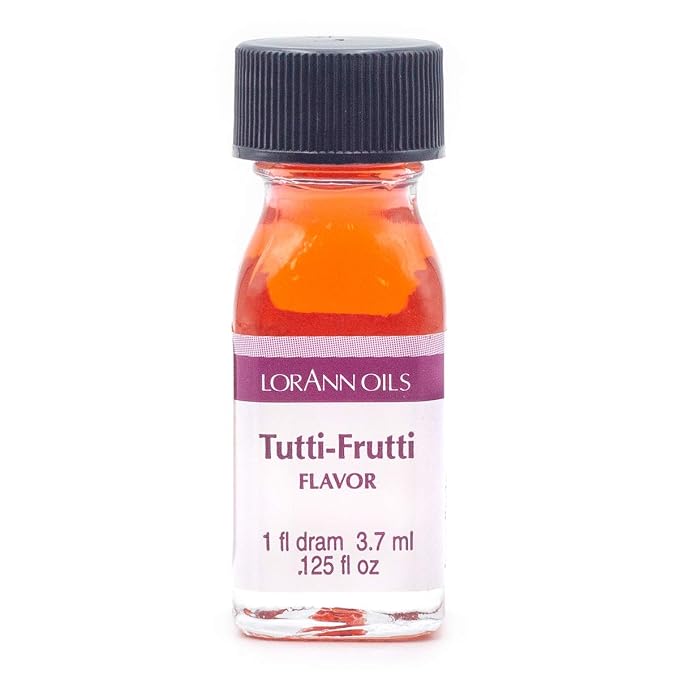 LorAnn Oils Super Strength Flavoring - Used For Candy Making, Flavoring Extracts, Baking, Hard Candy, and Flavor Oils - Bold, Natural Flavors 4X Stronger Than Extracts - Tutti Frutti, 0.125 fl oz
