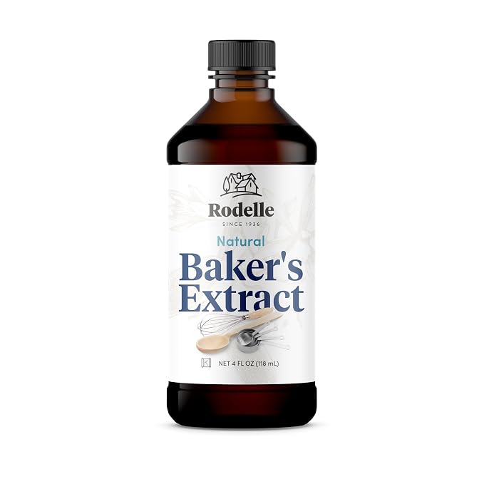Rodelle Organic Baker's Extract Blend of Pure Vanilla Extract and Other Natural Flavors Gluten Free Made in USA, 4 Ounce