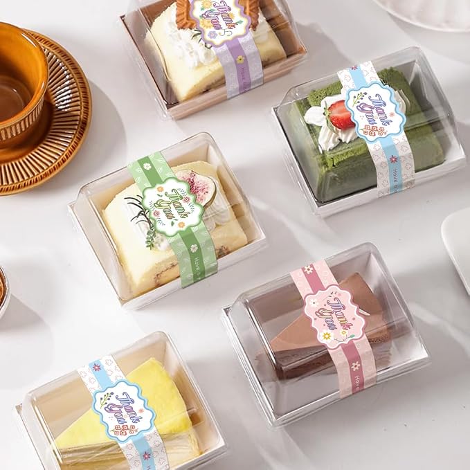 9.8 Inch Long Thank You Stickers 120 Pcs Huge Have A Nice Day Self-Adhesive Sealing Baking Labels Handmade Food Tamper-Proof Bakery Sticker for Baked Goods Packaging (Thank You)