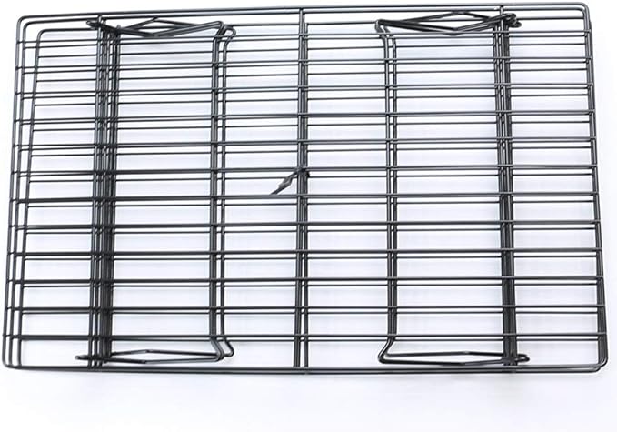 Kingrol 6-Piece Stackable Cooling Racks for Baking, Two 3-Tier Sets | Nonstick-coated steel, foldable legs, stacked or separate use, ideal for cookies, cupcakes, pastries, pies, and cake layers