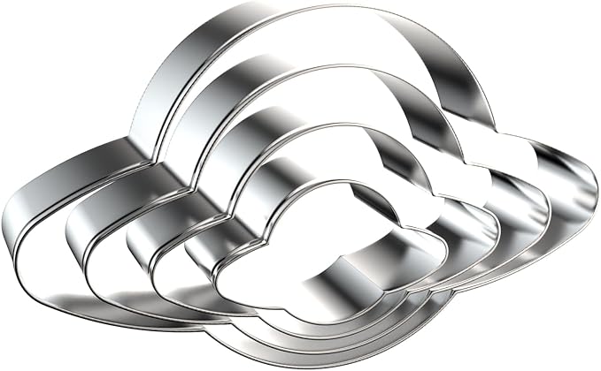 Planet/Saturn Cookie Cutter Set - 5 inch, 4 inch, 3 inch, 2 inch - 4 Piece Universe Outer Space Cookie Cutters Shapes Molds - Stainless Steel