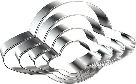 Planet/Saturn Cookie Cutter Set - 5 inch, 4 inch, 3 inch, 2 inch - 4 Piece Universe Outer Space Cookie Cutters Shapes Molds - Stainless Steel
