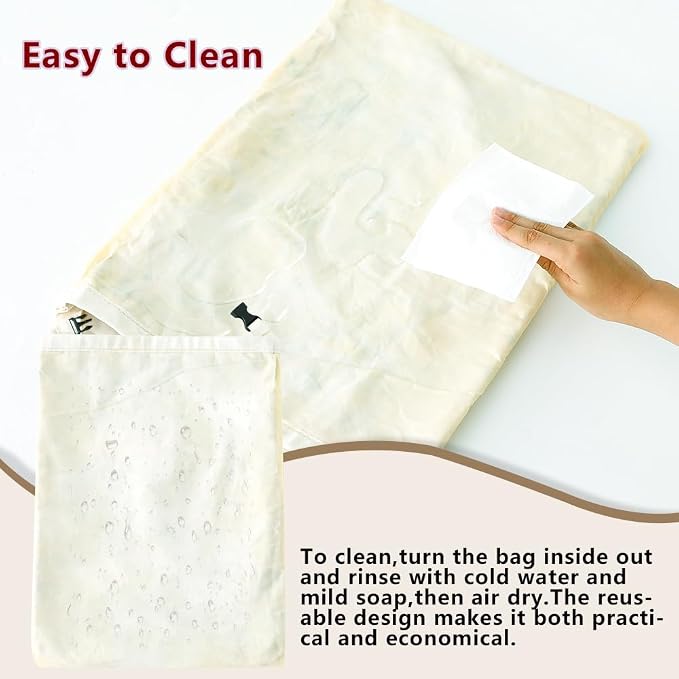 Beeswax Bread Bags for Homemade bread,2 Pack Sourdough Bread Bags,Reusable Bread Bourdough Storage